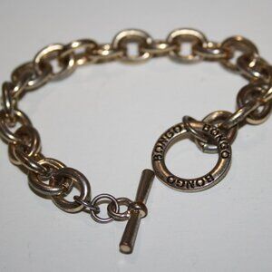 Gold Bongo toggle clasp bracelet 7.5"